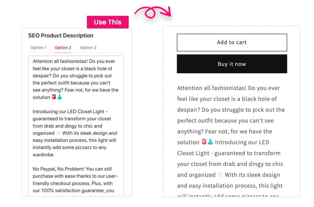 Sell the Trend brand builder-seo-product description